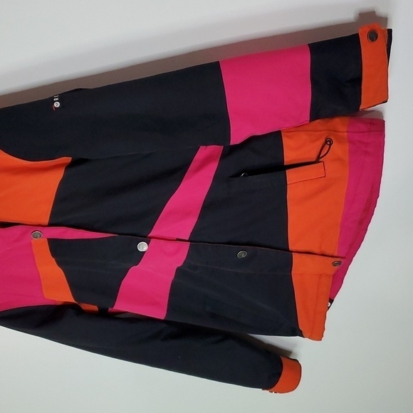 ROXY XS thinsulate long slim fit black and pink jacket - Picture 3 of 8